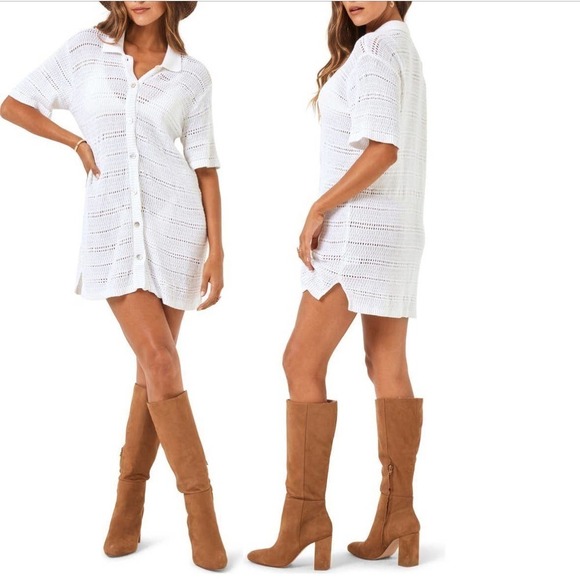 L*Space Marbella Open Stitch Cover Up Top - Picture 1 of 9